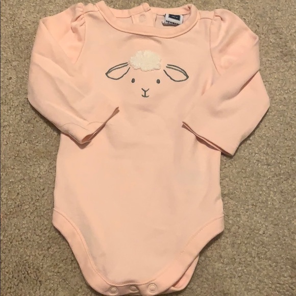 lamb onesie baby